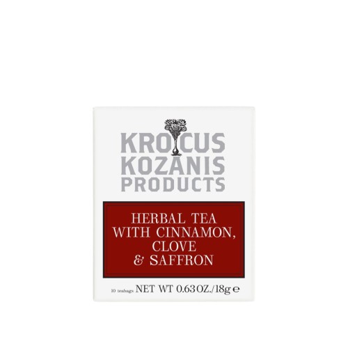 Krocus Kozanis herbal tea with cinnamon, cloves and saffron (10 bags) 18g