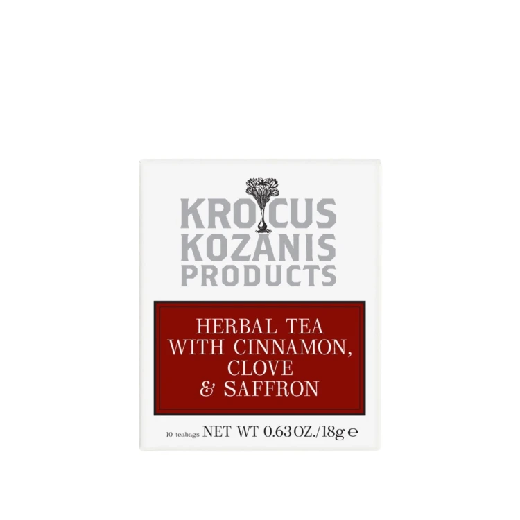Krocus Kozanis herbal tea with cinnamon, cloves and saffron (10 bags) 18g