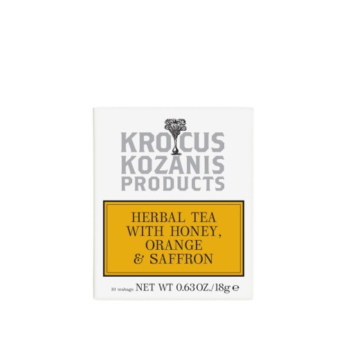 Krocus Kozanis herbal tea with honey, orange and saffron (10 bags) 18g