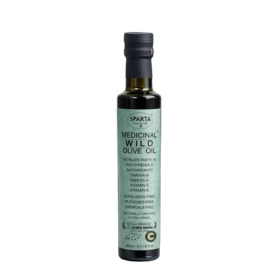 Sparta Medicinal extra virgin olive oil, ultra high phenolic, "Green Label" ORGANIC (NMR: Total 3443mg/kg, Index D1 2941mg/kg)