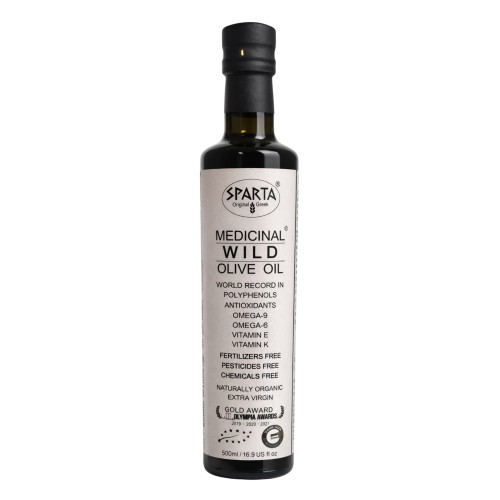 Sparta Medicinal extra virgin olive oil, ultra high phenolic, "White Label" ORGANIC (NMR: Total 3083mg/kg, Index D1 2795mg/kg)