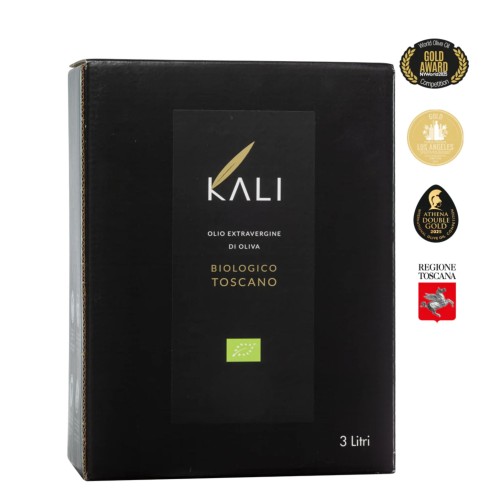 Kali Agri extra virgin olive oil, early harvest, ultra premium blend, bag-in-box 3L, organic (without PGI certification)