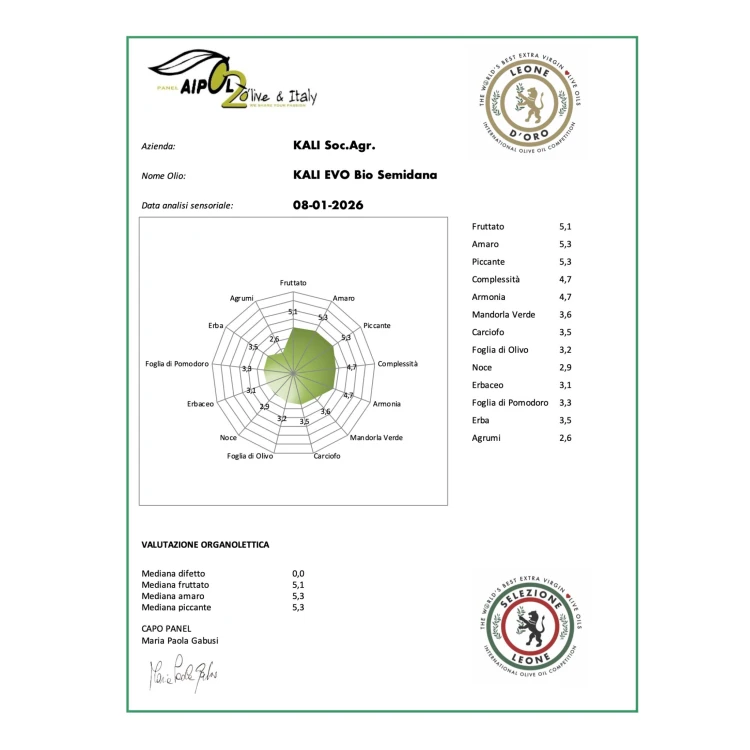 Kali Agri extra virgin olive oil, ultra premium Semidiana Toscano PGI 250ml ORGANIC – image 2