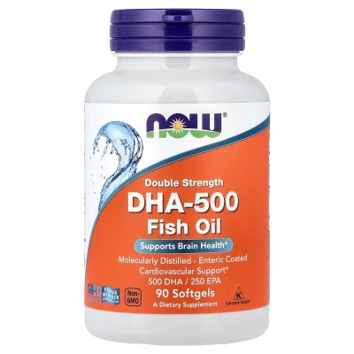 NOW FOODS DHA-500, 500 mg DHA / 250 mg EPA 90 capsules