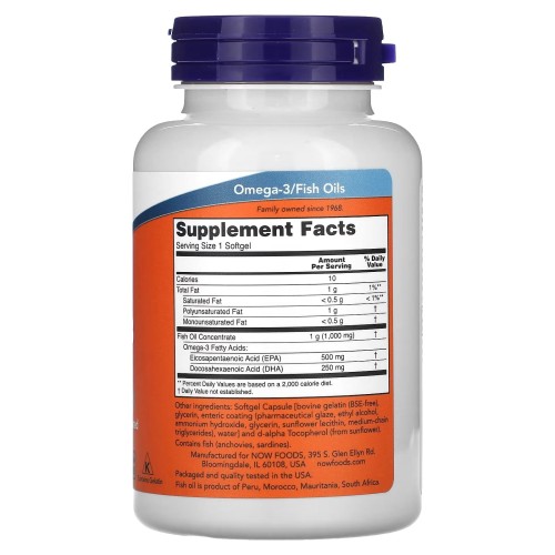 Now Foods Ultra Omega-3 500 mg EPA / 250 mg DHA 90 capsules – image 2