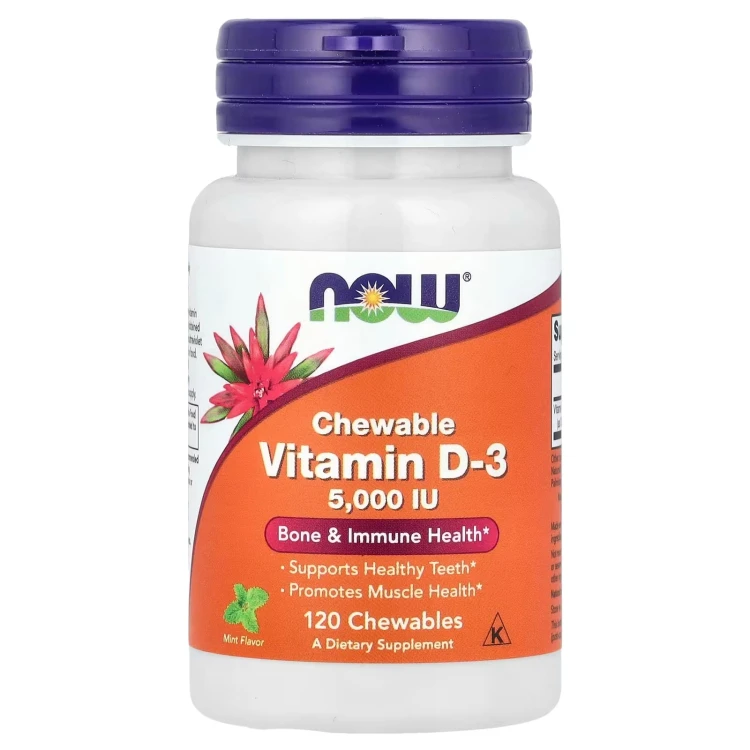 Now Foods Vitamin D-3 5000 IU 120 capsules