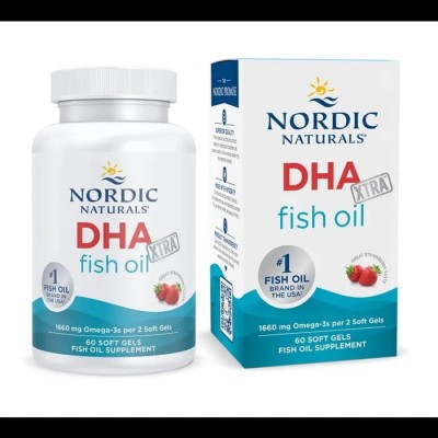 Nordic Naturals DHA Xtra 1660mg strawberry 60 capsules