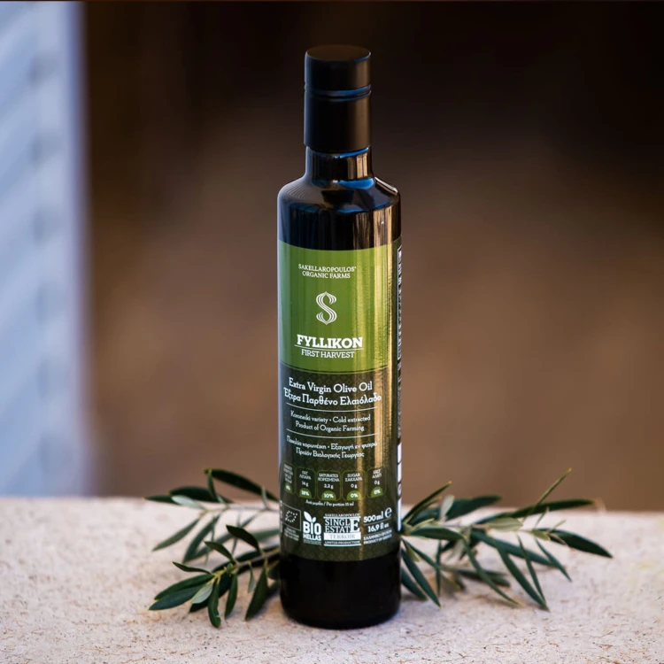Sakellaropoulos extra virgin olive oil Fyllikon First Harvest 500ml ORGANIC – image 6