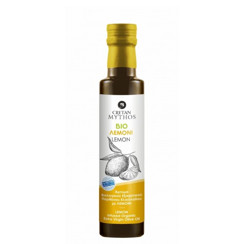Cretan Mythos extra virgin olive oil flavoured with lemon 250ml ORGANIC