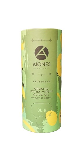 Aeons Exclusive extra virgin olive oil, innovative 3L BIO paper packaging