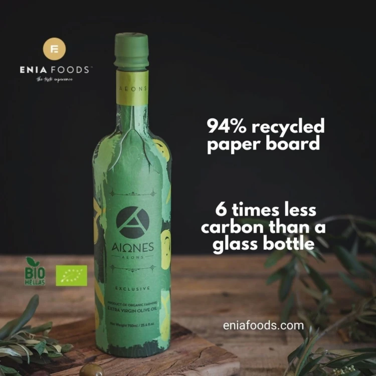 Aeons Exclusive extra virgin olive oil, innovative 3L BIO paper packaging – image 2
