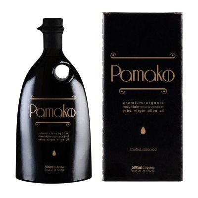 Pamako Tsounati Monovarietal Ultra Premium Early Harvest Extra Virgin Olive Oil 500ml Organic (NMR: Total 2081 mg/kg, Index D1 1582 mg/kg)