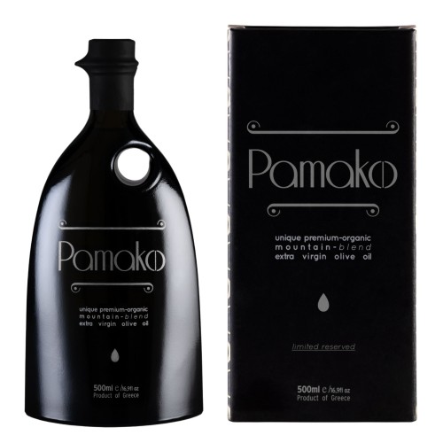 Pamako Early Harvest Ultra Premium Extra Virgin Olive Oil – Tsounati/Koroneiki Blend 500ml Organic (NMR: Total 1466 mg/kg, Index D1 945 mg/kg)