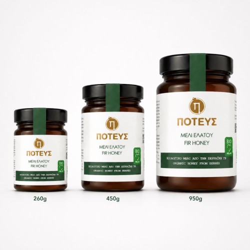 Poteus Premium Fir Honey from Serres 950g Organic