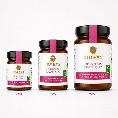 Poteus Premium Flower Honey from Serres 950g (Organic)