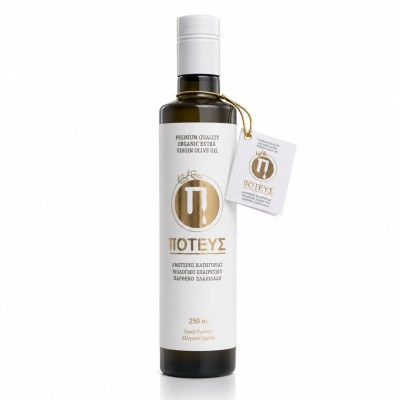 Poteus Ultra Premium Extra Virgin Kalamon Olive Oil 250ml Organic  (NMR: Total 1277mg/kg, D1 Index 1005mg/kg)