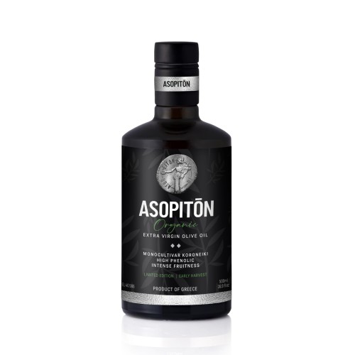 Asopiton Ultra Premium Organic Extra Virgin Olive Oil 500ml – Sale – Best Before 10/2026