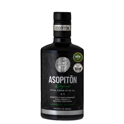 Asopiton Ultra Premium Extra Virgin Early Harvest Koroneiki Monovarietal Olive Oil 500ml Organic (NMR: Total 831 mg/kg, D1 Index 182 mg/kg)