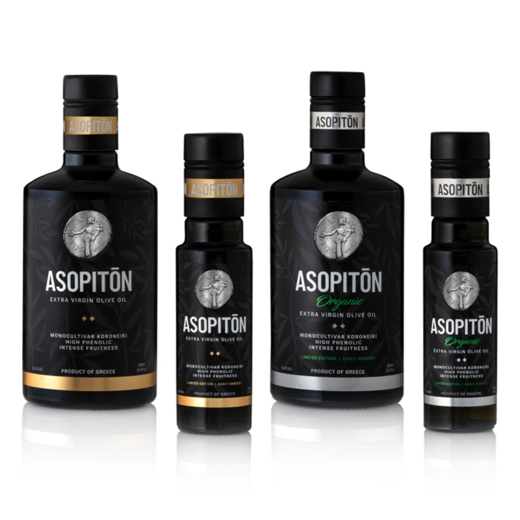 Asopiton Ultra Premium Extra Virgin Early Harvest Koroneiki Monovarietal Olive Oil 500ml Organic – image 3