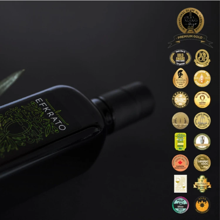 Efkrato Premium Extra Virgin Olive Oil, Early Harvest Tsounati, 500ml, Organic – image 3