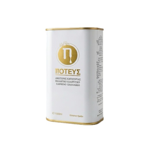 Poteus Ultra Premium Organic Extra Virgin Olive Oil 1l (NMR: Total 1576 mg/kg, D1 Index 778 mg/kg)