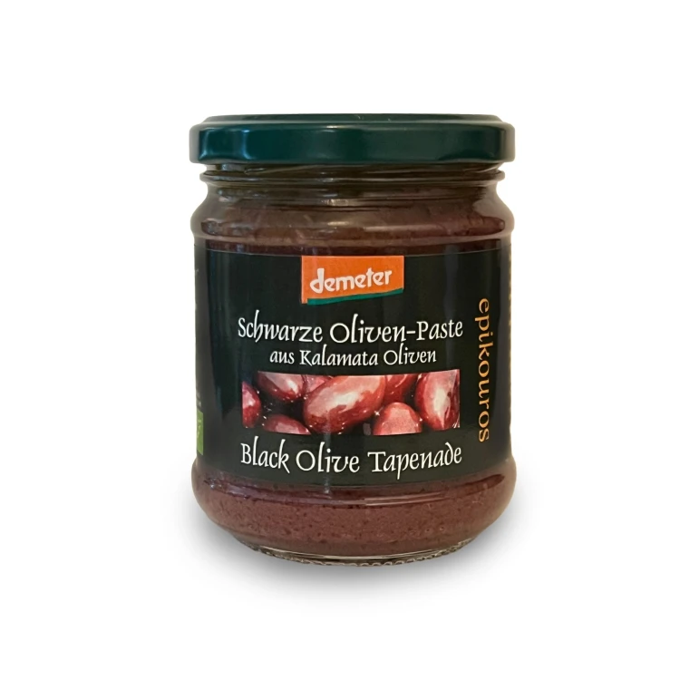 Epikouros Kalamon olive paste (tapenade) 190g – Demeter Organic