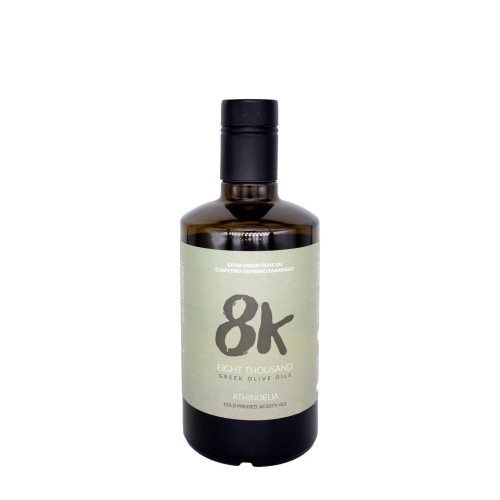 8K Athinolia Monovarietal ultra-premium extra virgin early-harvest olive oil, 500ml (NMR: Total 472 mg/kg, Index D1 255 mg/kg)