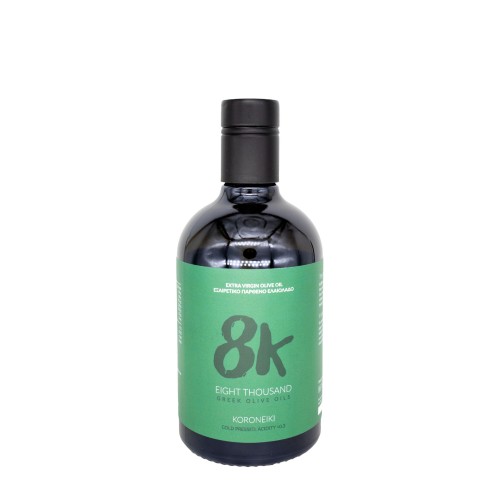 8K Ultra Premium Extra Virgin Early Harvest Koroneiki Monovarietal Olive Oil, 500ml