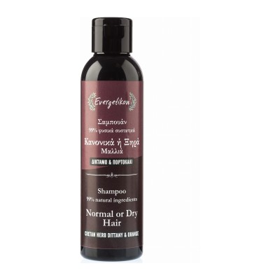 Evergetikon Shampoo for Normal or Dry Hair with Cretan herbal Dittany & Orange 150ml