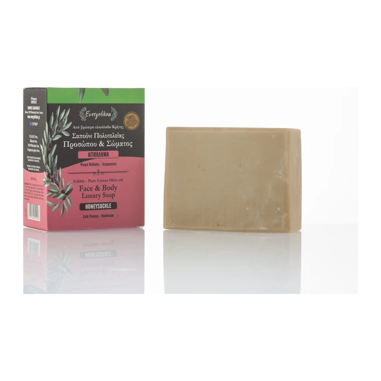 Evergetikon natural soap with honeysuckle and chamomile 120–140g