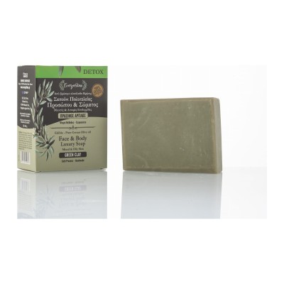 Evergetikon natural soap with green clay 120–140g