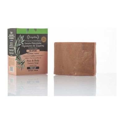 Evergetikon natural soap with pink clay 120–140g
