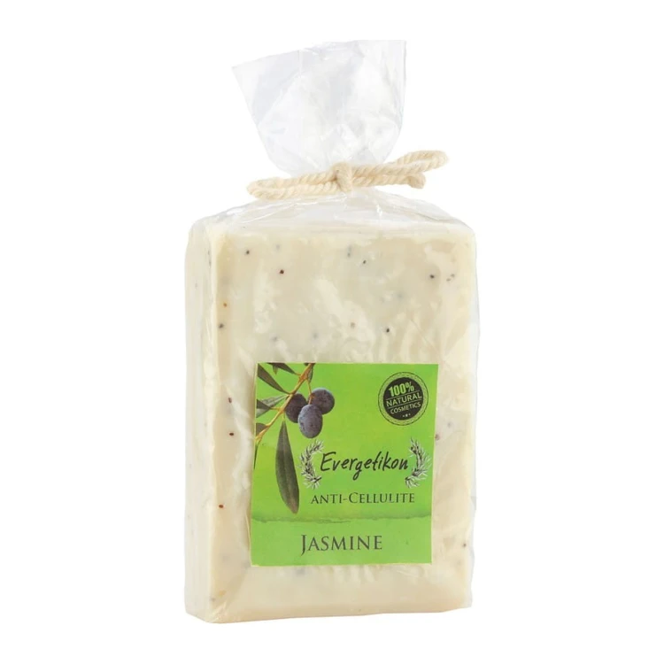 Evergetikon natural jasmine soap with poppy seeds, 120–140g