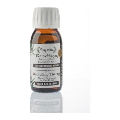Evergetikon Oil Pulling Therapy Natural prevention for oral health .Organics olive oil & Basil 50ml