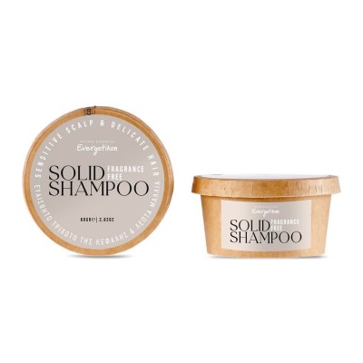Evergetikon Solid Shampoo Sensitive scalp,Delicate hair fragrance free 80gr